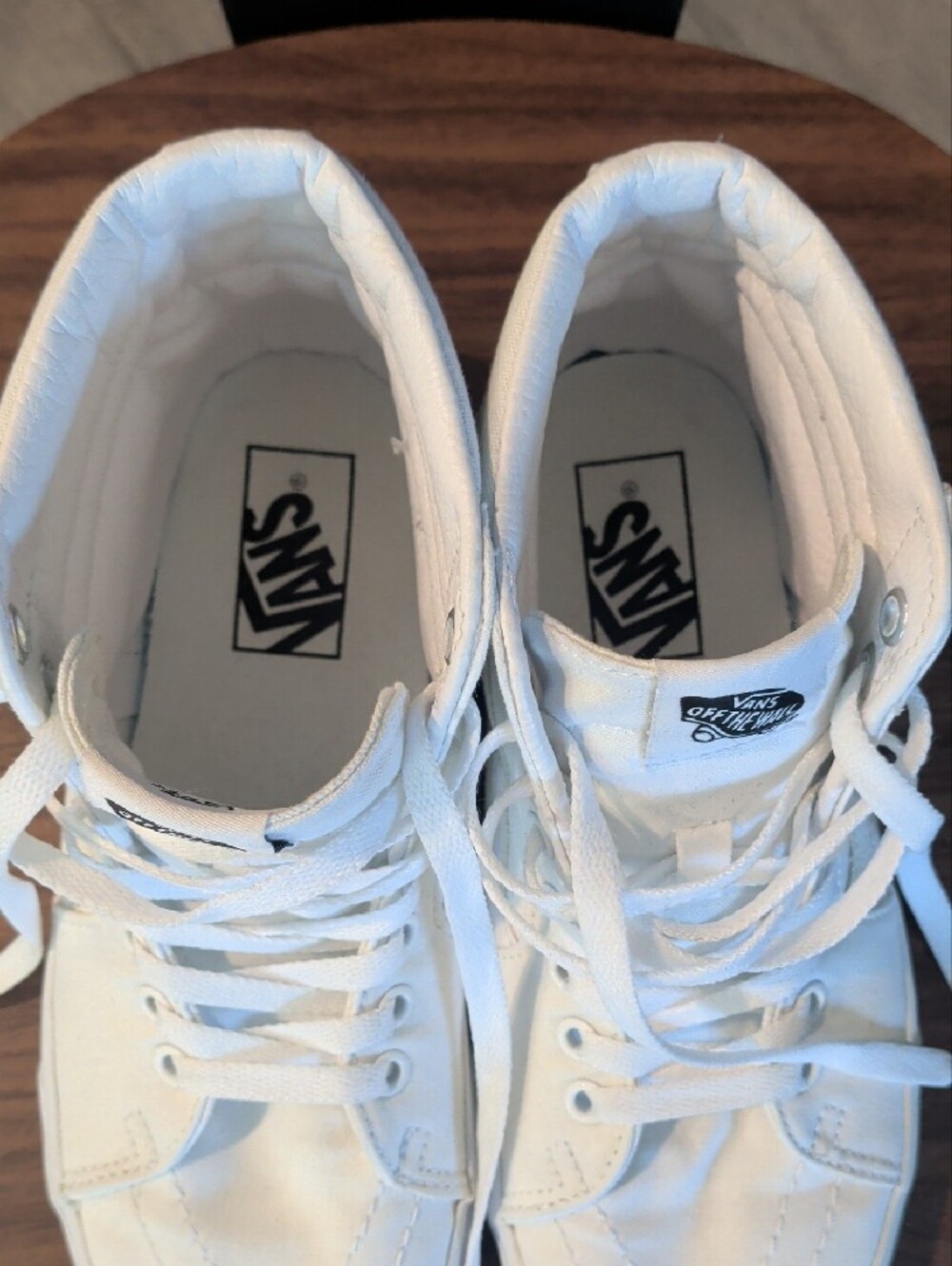 VANS White High-Top Canvas Sneakers - Picture 3 of 8